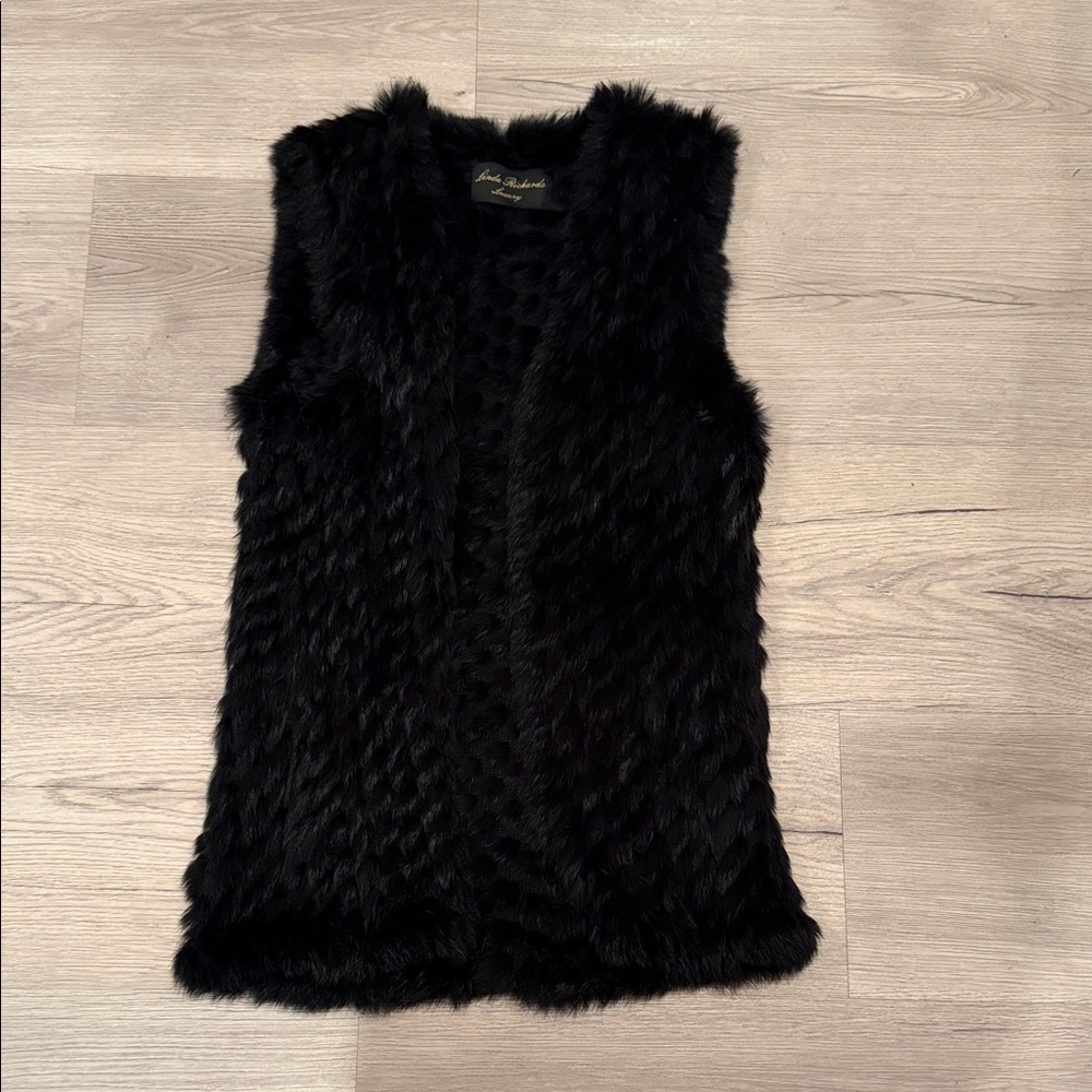 Black Faux Fur Vest